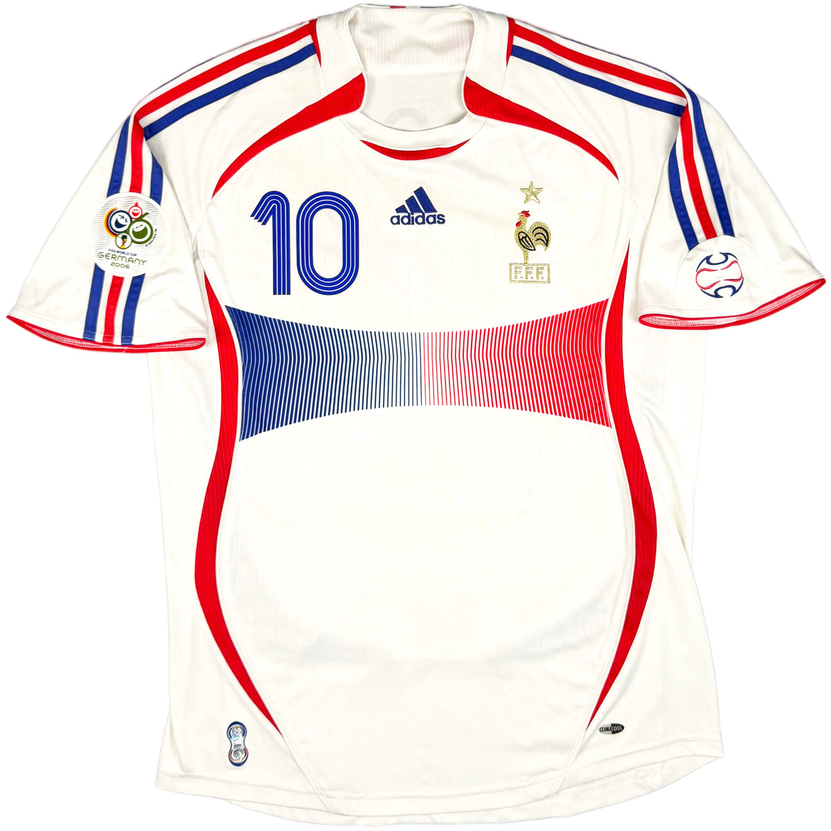 2006 Frankrijk WK Uit Shirt Zidane - Oldschool Voetbalshirts