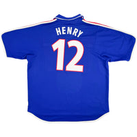 2000 Frankrijk EK Thuis Shirt Henry - Oldschool Voetbalshirts