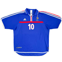 2000 Frankrijk EK Thuis Shirt Zidane - Oldschool Voetbalshirts