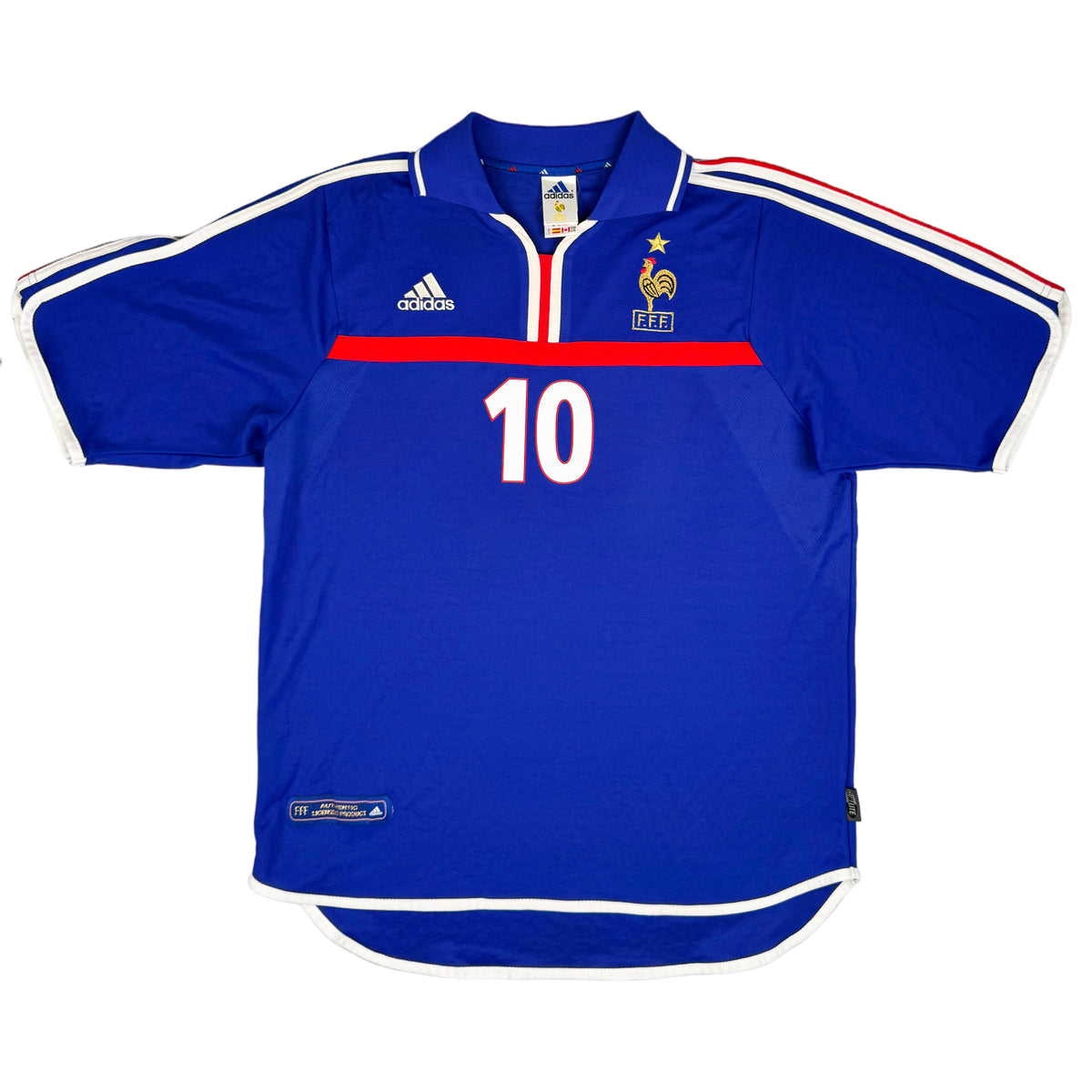 2000 Frankrijk EK Thuis Shirt Zidane - Oldschool Voetbalshirts