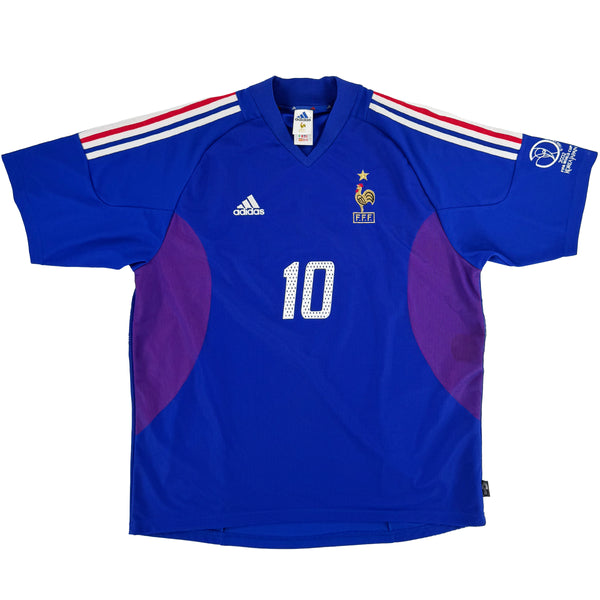 2002 Frankrijk WK Thuis Shirt Zidane #10 - 9/10 - (M)