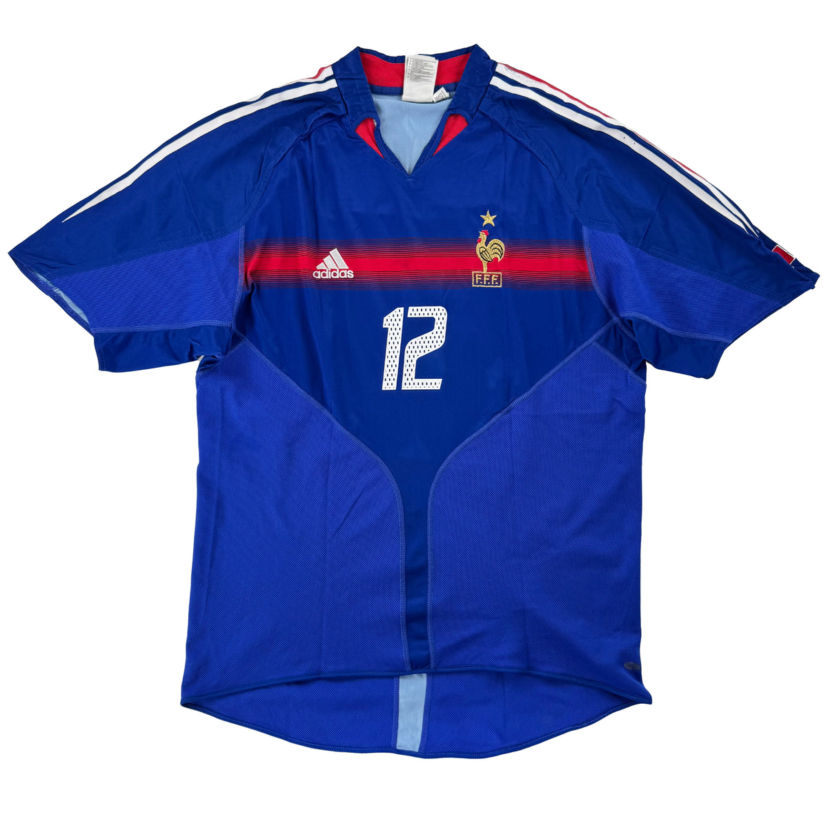 2004 Frankrijk EK Thuis Shirt Henry #12 - 7/10 - (XL) - Oldschool Voetbalshirts
