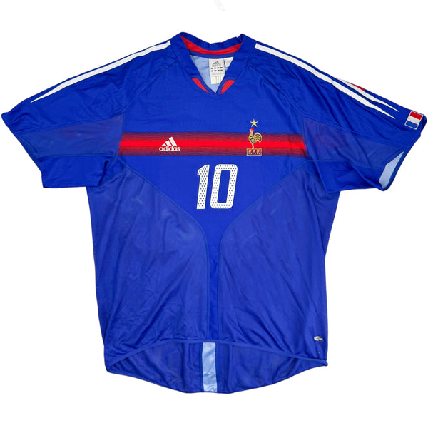 2004 Frankrijk EK Thuis Shirt Zidane - Oldschool Voetbalshirts