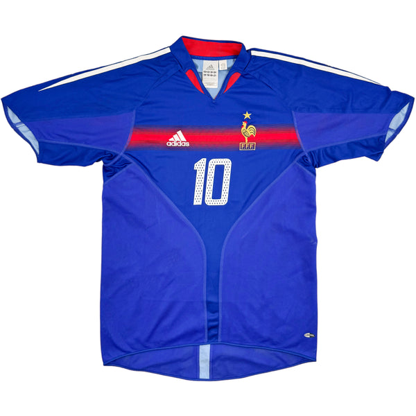 2004 Frankrijk EK Thuis Shirt Zidane - Oldschool Voetbalshirts