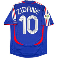 2006 Frankrijk WK Thuis Shirt Zidane - Oldschool Voetbalshirts