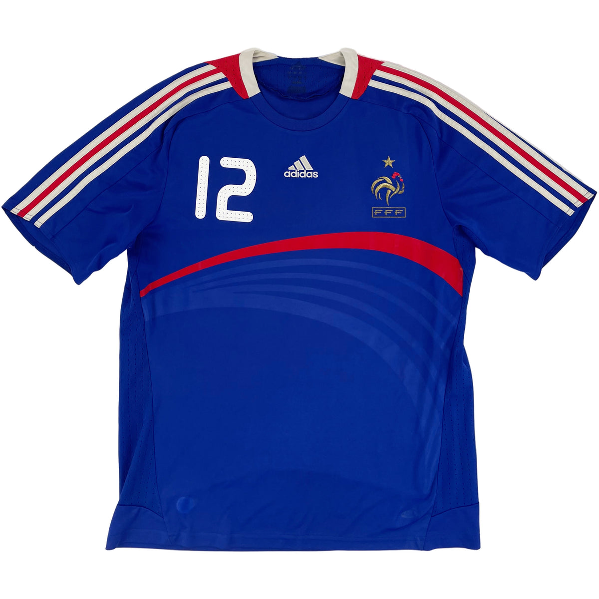 2008 Frankrijk EK Thuis Shirt Henry #12 - 9/10 - (L) - Oldschool Voetbalshirts