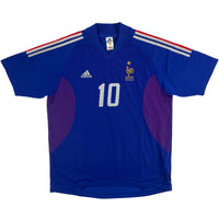 2002 France World Cup Home Shirt Zidane #10 - 10/10 - (L)