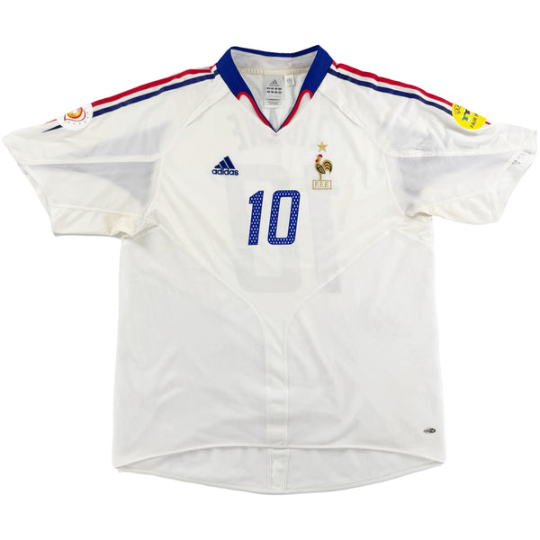 2004 Frankrijk EK Uit Shirt Zidane #10 - 8/10 - (XL) - Oldschool Voetbalshirts