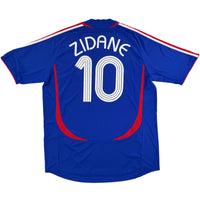 2006 Frankrijk WK Thuis Shirt Zidane #10 - 10/10 - (XL) - Oldschool Voetbalshirts