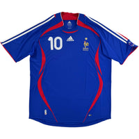 2006 Frankrijk WK Thuis Shirt Zidane #10 - 10/10 - (XL) - Oldschool Voetbalshirts