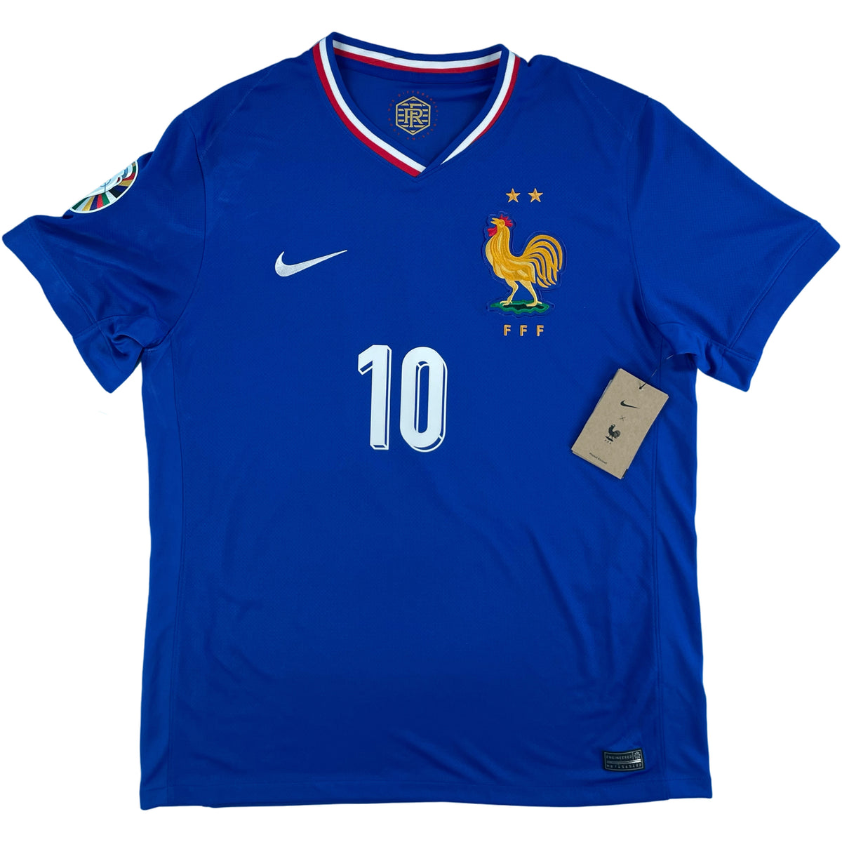 EK 2024 Frankrijk Thuis Shirt Mbappé #10 - 10/10 - (L) - Oldschool Voetbalshirts