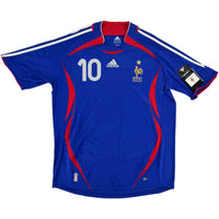 2006 Frankrijk WK Thuis Shirt Zidane #10 - Nieuw - (L)