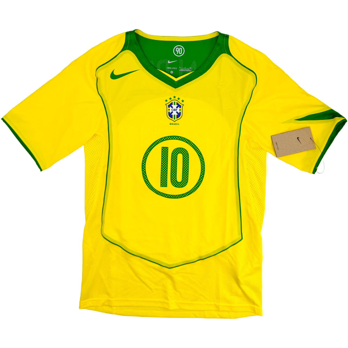 2004 Brazilië Thuis Shirt Ronaldinho - Oldschool Voetbalshirts