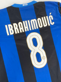 2008-09 Inter Milan Thuis Shirt Ibrahimovic - 9/10 - (XL)