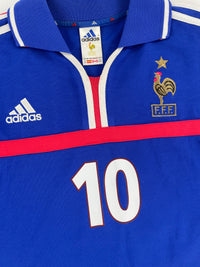 2000 Frankrijk EK Thuis Shirt Zidane - 9/10 - (M) - Oldschool Voetbalshirts
