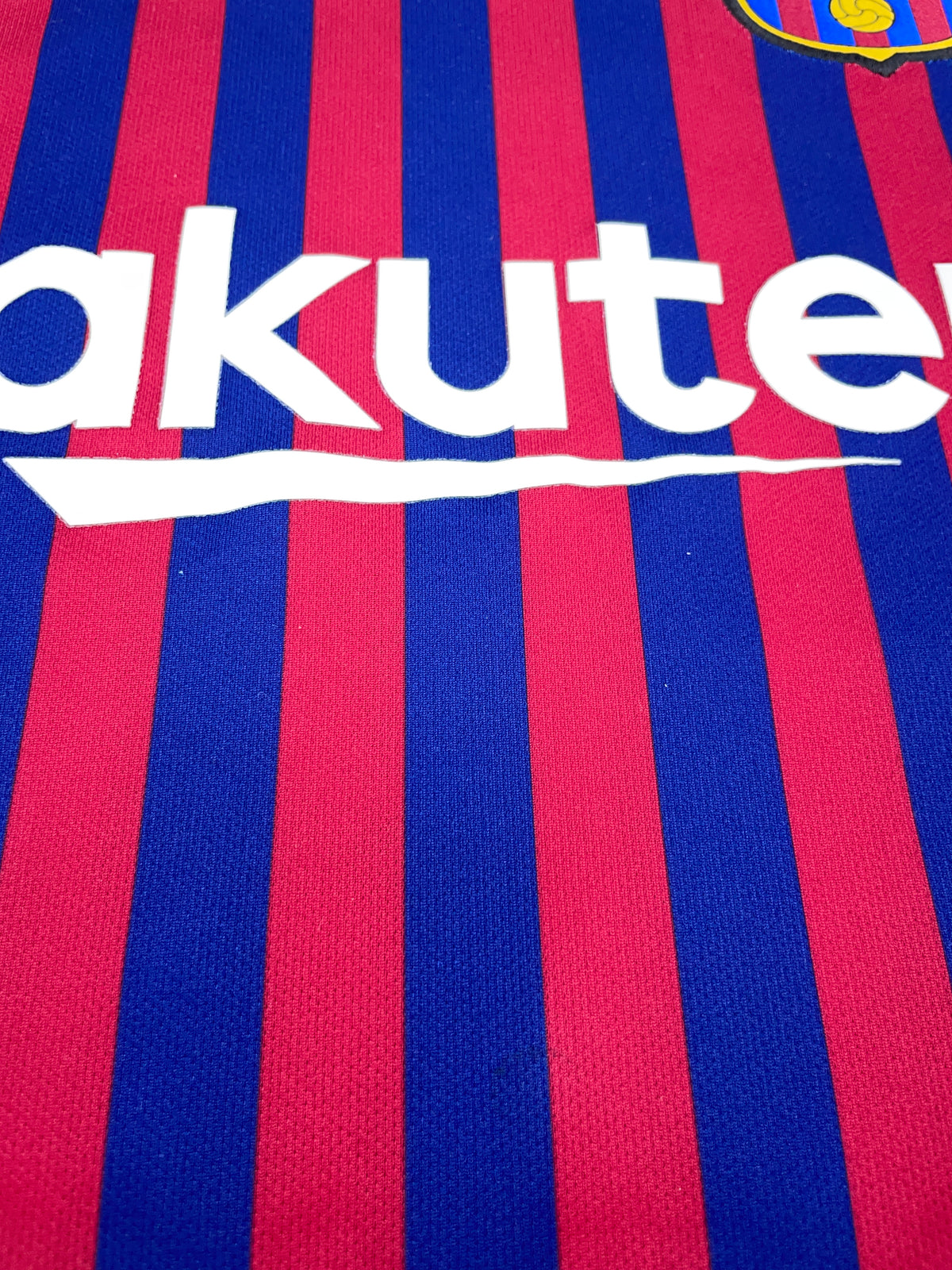 2018-19 Barcelona Thuis Shirt Messi - Oldschool Voetbalshirts