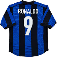 1999-00 Inter Milan Thuis Shirt Ronaldo #9 - 9/10 - (S)