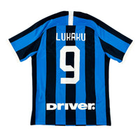 2019-20 Inter Milan Thuis Shirt Lukaku #9 - 10/10 - (M) - Oldschool Voetbalshirts