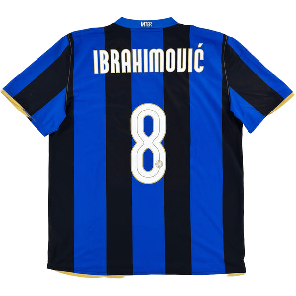 2008-09 Inter Milan Thuis Shirt Ibrahimovic - Oldschool Voetbalshirts