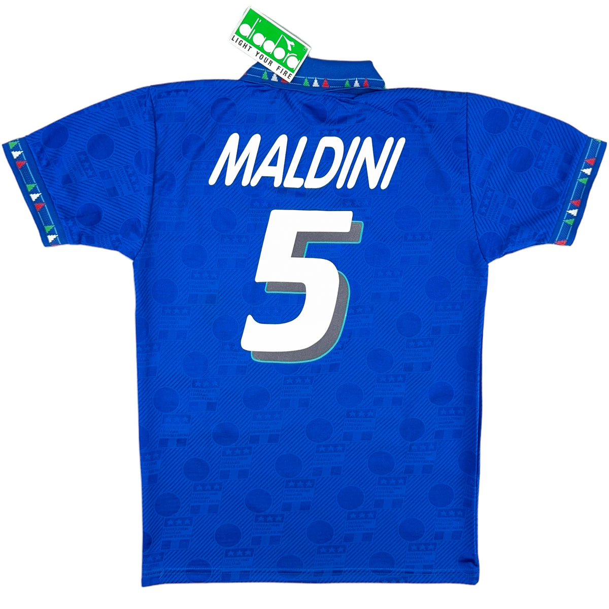 1994 Italië WK Thuis Shirt Maldini - Oldschool Voetbalshirts