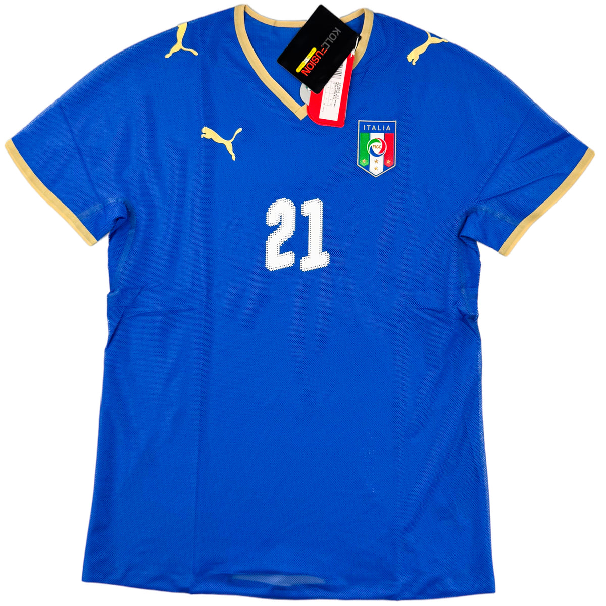 2008 Italië EK Player Issue Thuis Shirt Pirlo - Oldschool Voetbalshirts