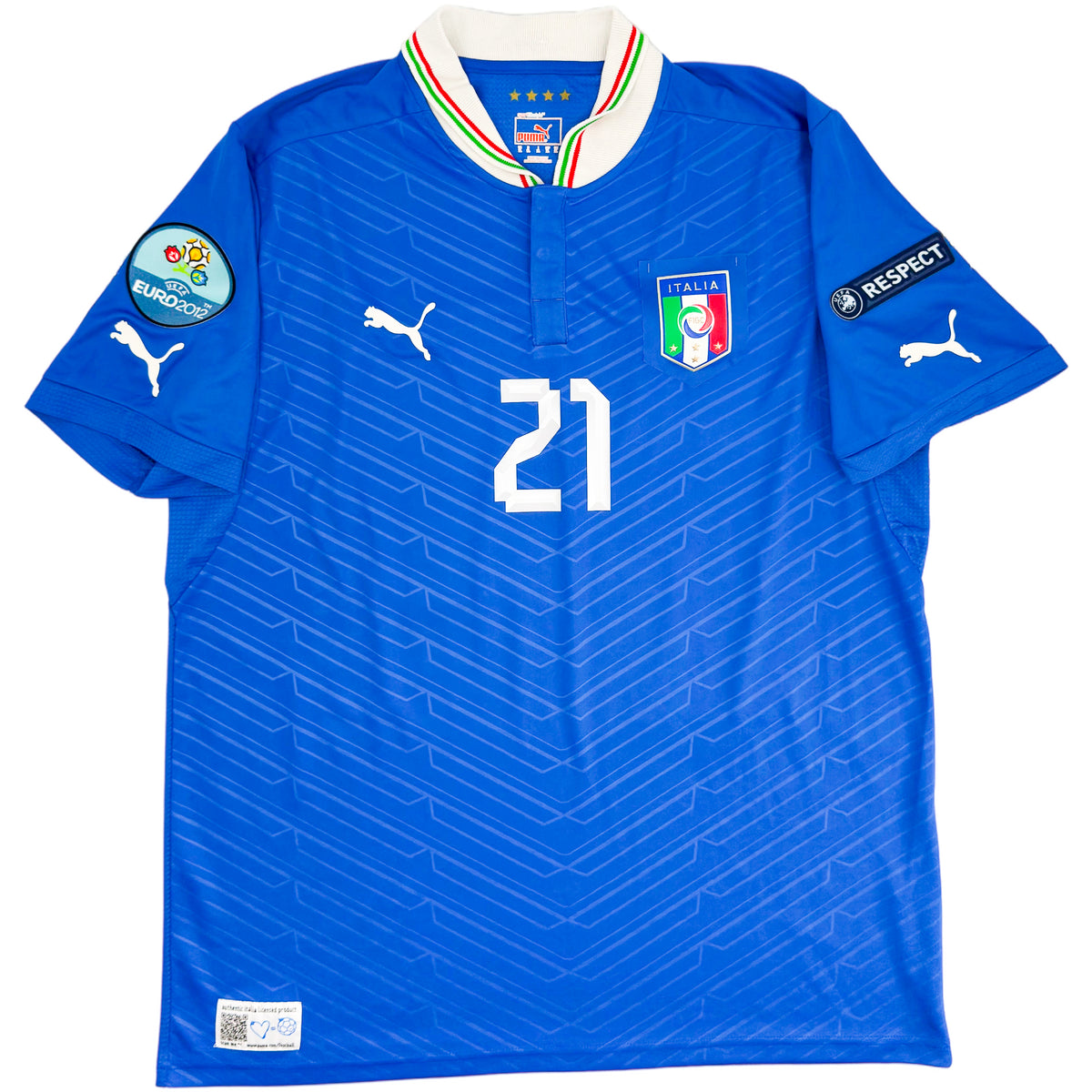 2012 Italië EK Thuis Shirt Pirlo - Oldschool Voetbalshirts