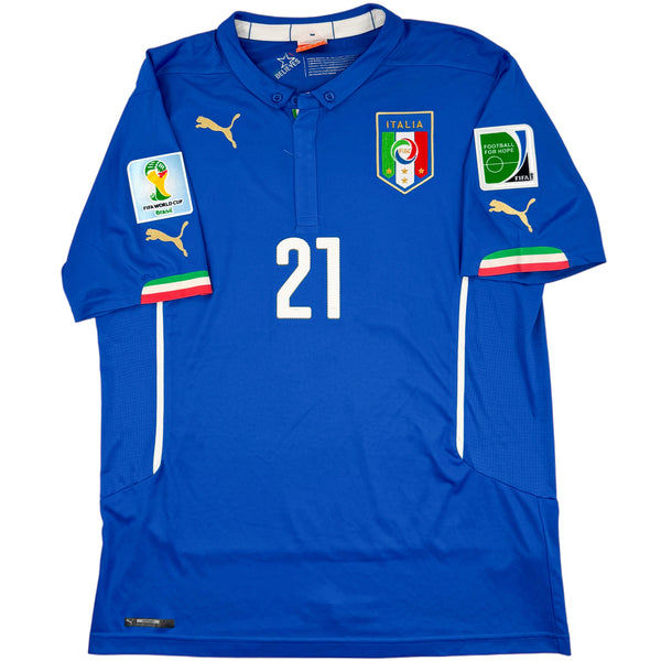 2014 Italië WK Thuis Shirt Pirlo - Oldschool Voetbalshirts