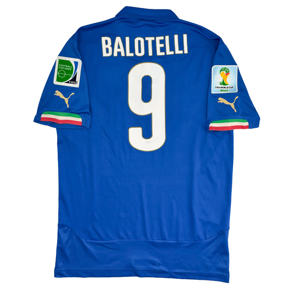 2014 Italië WK Thuis Shirt Balotelli - Oldschool Voetbalshirts