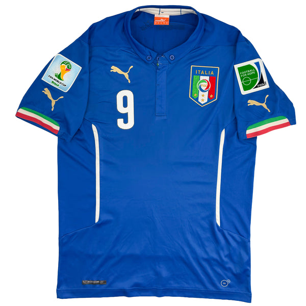 2014 Italië WK Thuis Shirt Balotelli - Oldschool Voetbalshirts