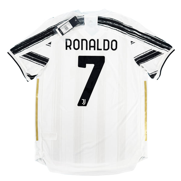 2020-21 Juventus Authentic Thuis Shirt Ronaldo #7 - 10/10 - (L) - Oldschool Voetbalshirts