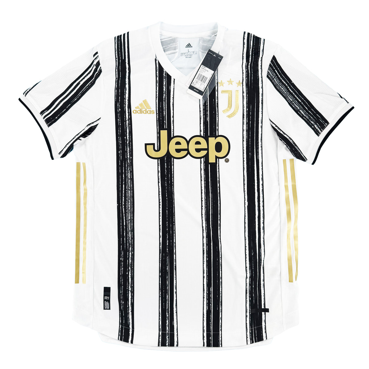 2020-21 Juventus Authentic Thuis Shirt Ronaldo #7 - 10/10 - (L) - Oldschool Voetbalshirts