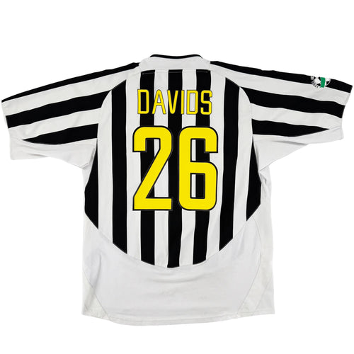 2003-04 Juventus Thuis Shirt Davids #26 - 9/10 - (L) - Oldschool Voetbalshirts