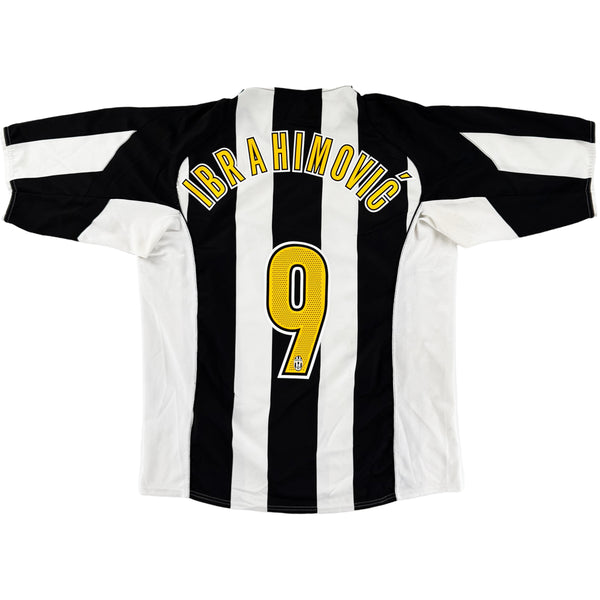2004-05 Juventus Thuis Shirt Ibrahimovic - Oldschool Voetbalshirts