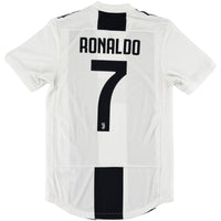 2018-19 Juventus Authentic Thuis Shirt Ronaldo #7 - 10/10 - (S) - Oldschool Voetbalshirts