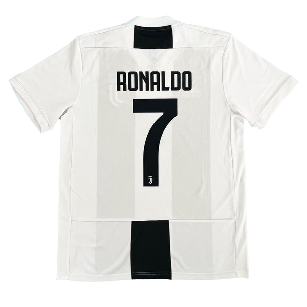 2018-19 Juventus Thuis Shirt Ronaldo #7 - 8/10 - (M) - Oldschool Voetbalshirts