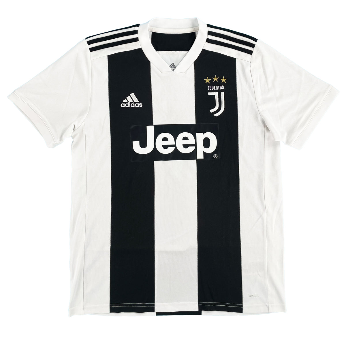 2018-19 Juventus Thuis Shirt Ronaldo #7 - 8/10 - (M) - Oldschool Voetbalshirts