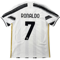 2020-21 Juventus Thuis Shirt Ronaldo #7 - 9/10 - (M) - Oldschool Voetbalshirts