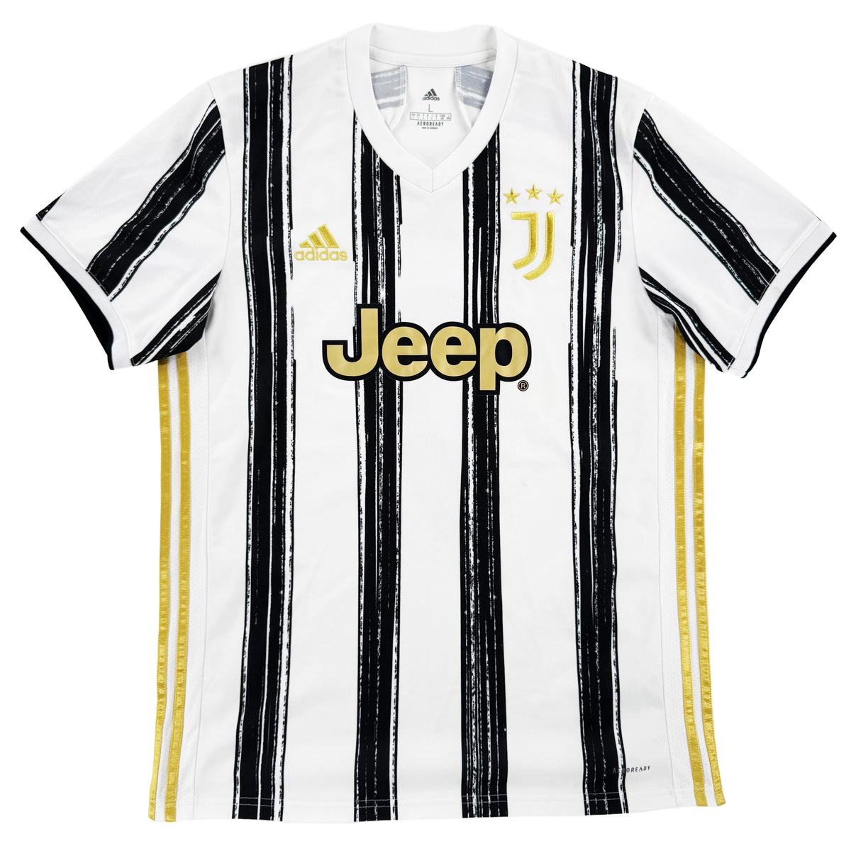 2020-21 Juventus Thuis Shirt Ronaldo #7 - 8/10 - (L) - Oldschool Voetbalshirts