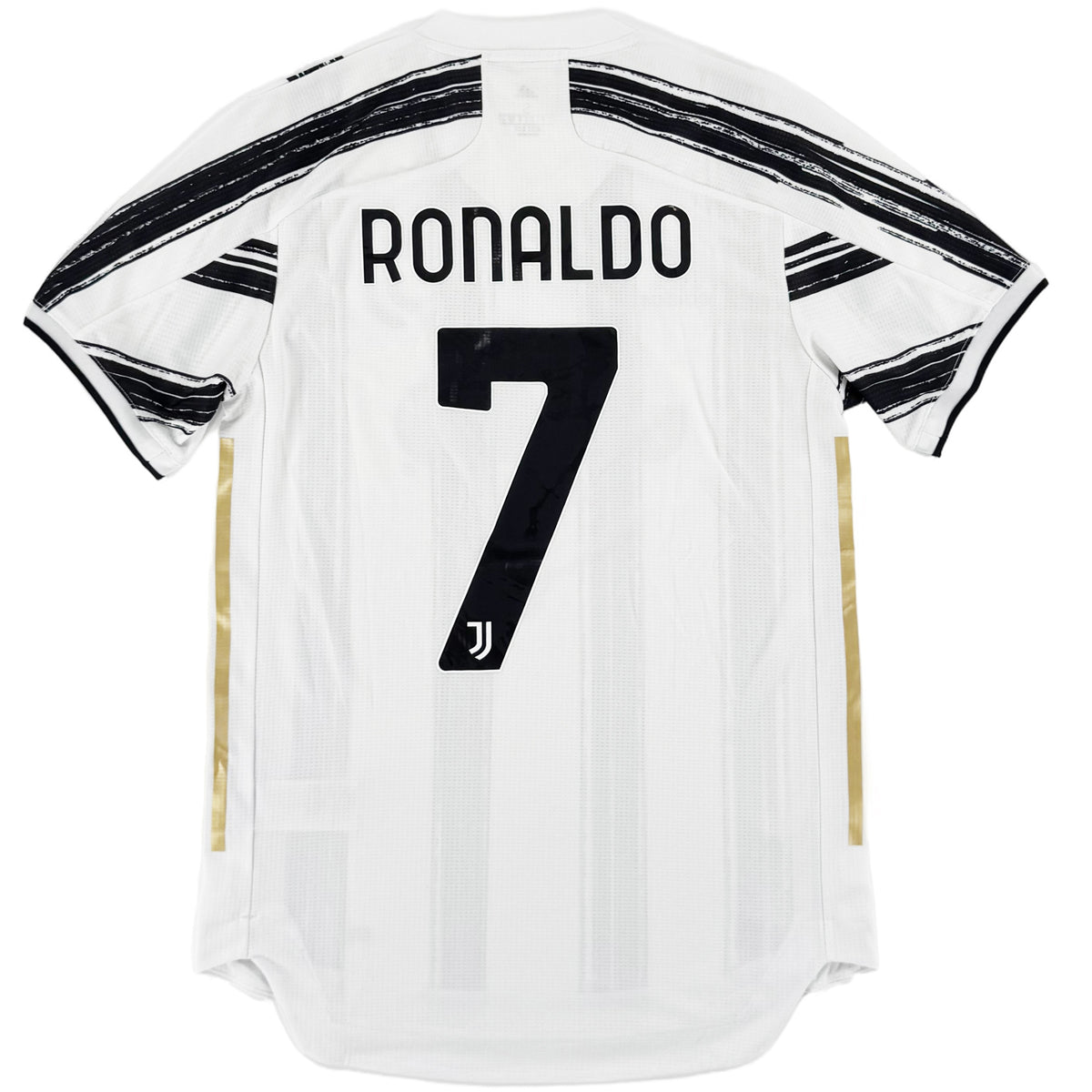 2020-21 Juventus Authentic Thuis Shirt Ronaldo #7 - 9/10 - (S) - Oldschool Voetbalshirts