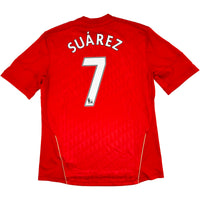 2010-12 Liverpool Thuis Shirt Suarez - Oldschool Voetbalshirts