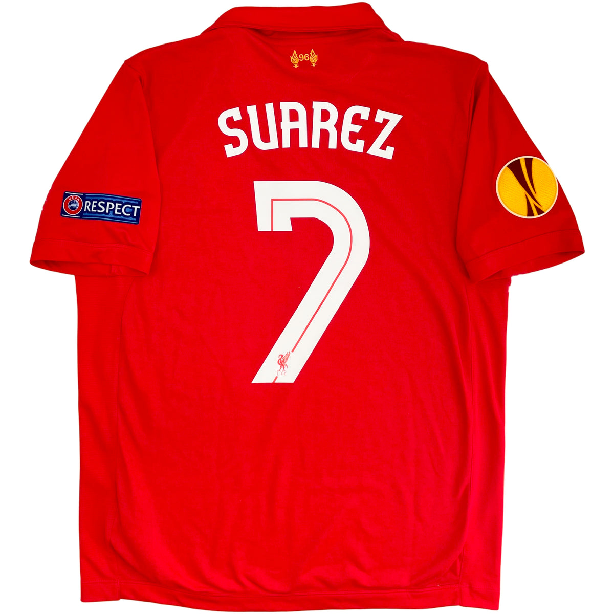 2012-13 Liverpool Thuis Shirt Suarez - Oldschool Voetbalshirts