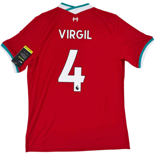 2020-21 Liverpool Thuis Shirt Van Dijk - Nieuw - (XL) - Oldschool Voetbalshirts