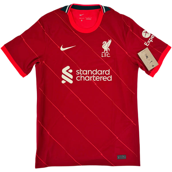 2021-22 Liverpool Thuis Shirt Salah - Nieuw - (M) - Oldschool Voetbalshirts
