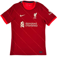 2021-22 Liverpool Thuis Shirt Salah - 9/10 - (M) - Oldschool Voetbalshirts