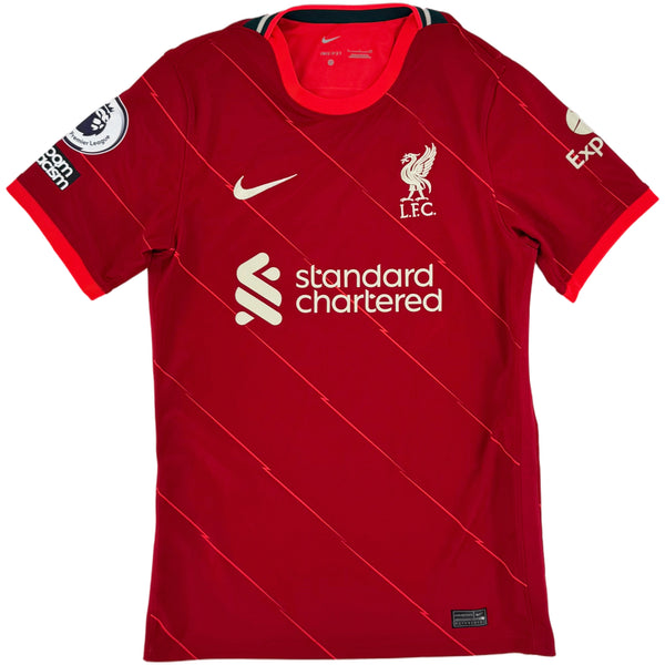 2021-22 Liverpool Thuis Shirt Salah - 9/10 - (S) - Oldschool Voetbalshirts