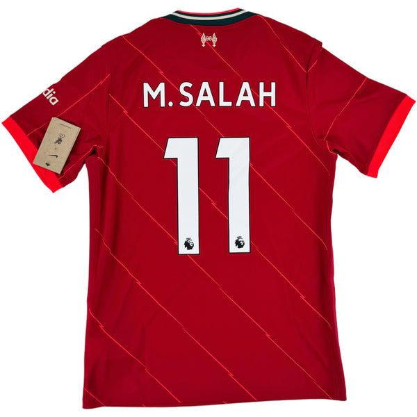 2021-22 Liverpool Thuis Shirt Salah - Nieuw - (M) - Oldschool Voetbalshirts