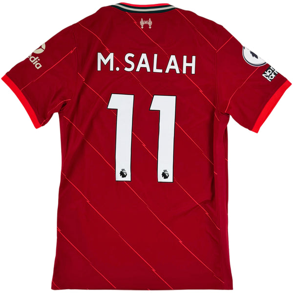 2021-22 Liverpool Thuis Shirt Salah - 9/10 - (S) - Oldschool Voetbalshirts
