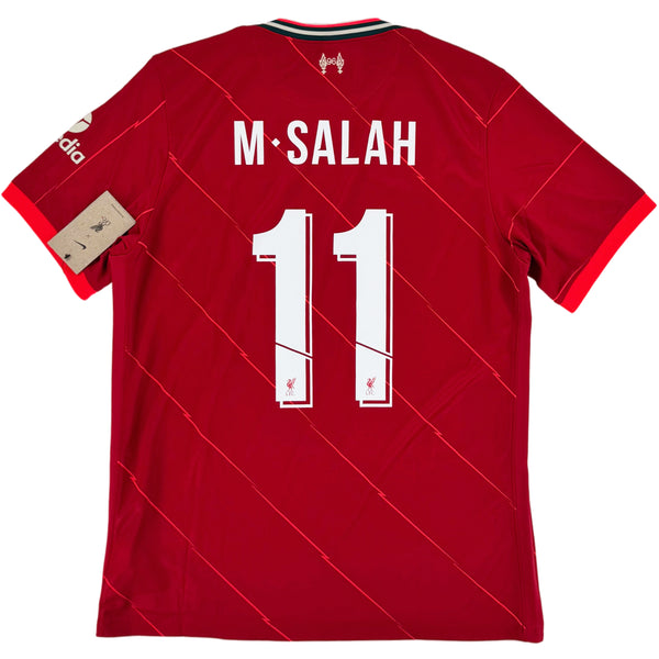 2021-22 Liverpool Thuis Shirt Salah - Nieuw - (L) - Oldschool Voetbalshirts