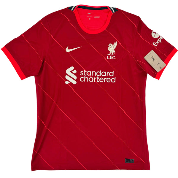 2021-22 Liverpool Thuis Shirt Salah - Nieuw - (L) - Oldschool Voetbalshirts