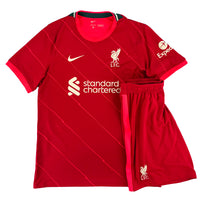 2021-22 Liverpool Thuis Shirt met Broekje - 8/10 - (L) - Oldschool Voetbalshirts